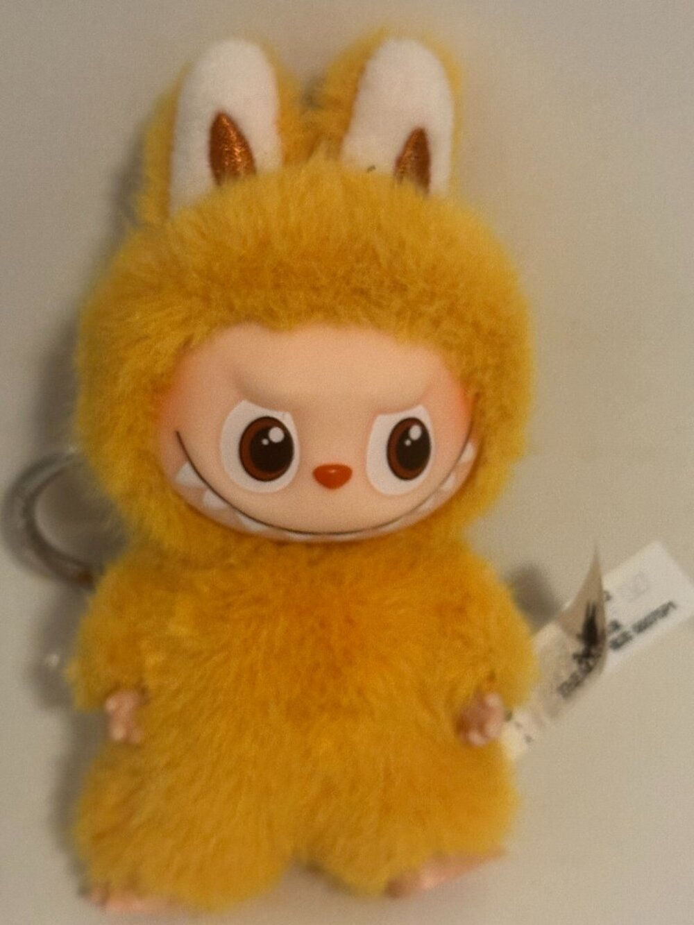 POP MART Labubu Alphabet “Y” Plush Keychain – Yellow
